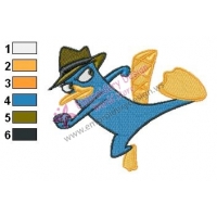 Agent Phineas and Ferb Embroidery Design